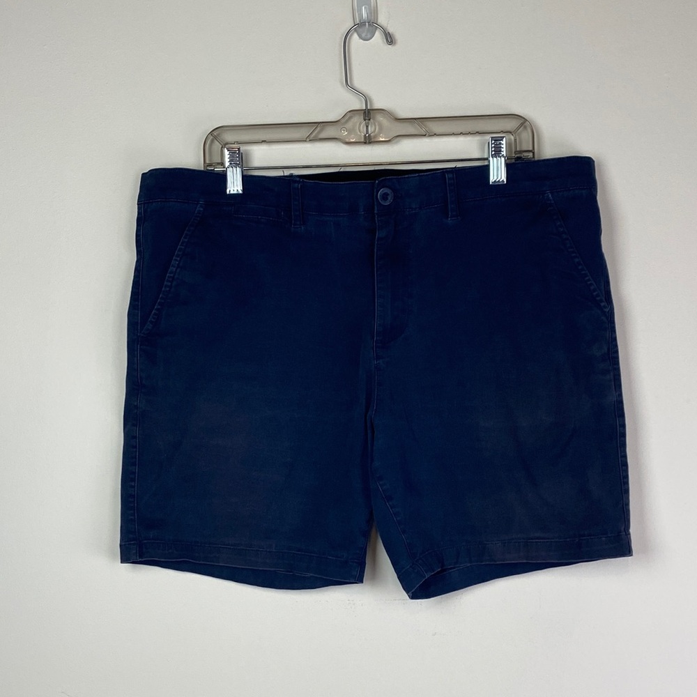 Classic Navy Flat Front Men's Shorts